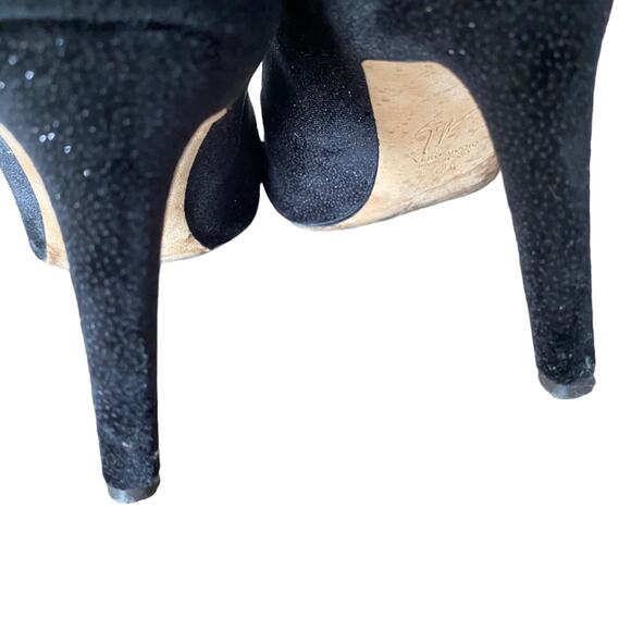 Giuseppe Zanotti Bimba Franklin Velvet Glitter Ankle Boots size 7.5 37 1/2 - Picture 6 of 7